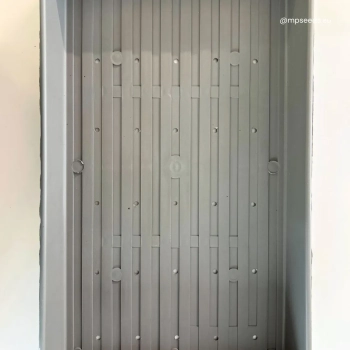 ''10x20" Extra strength growing tray gray with holes