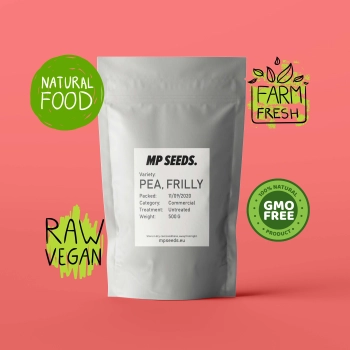 microgreens di pisello Frilly confezionato